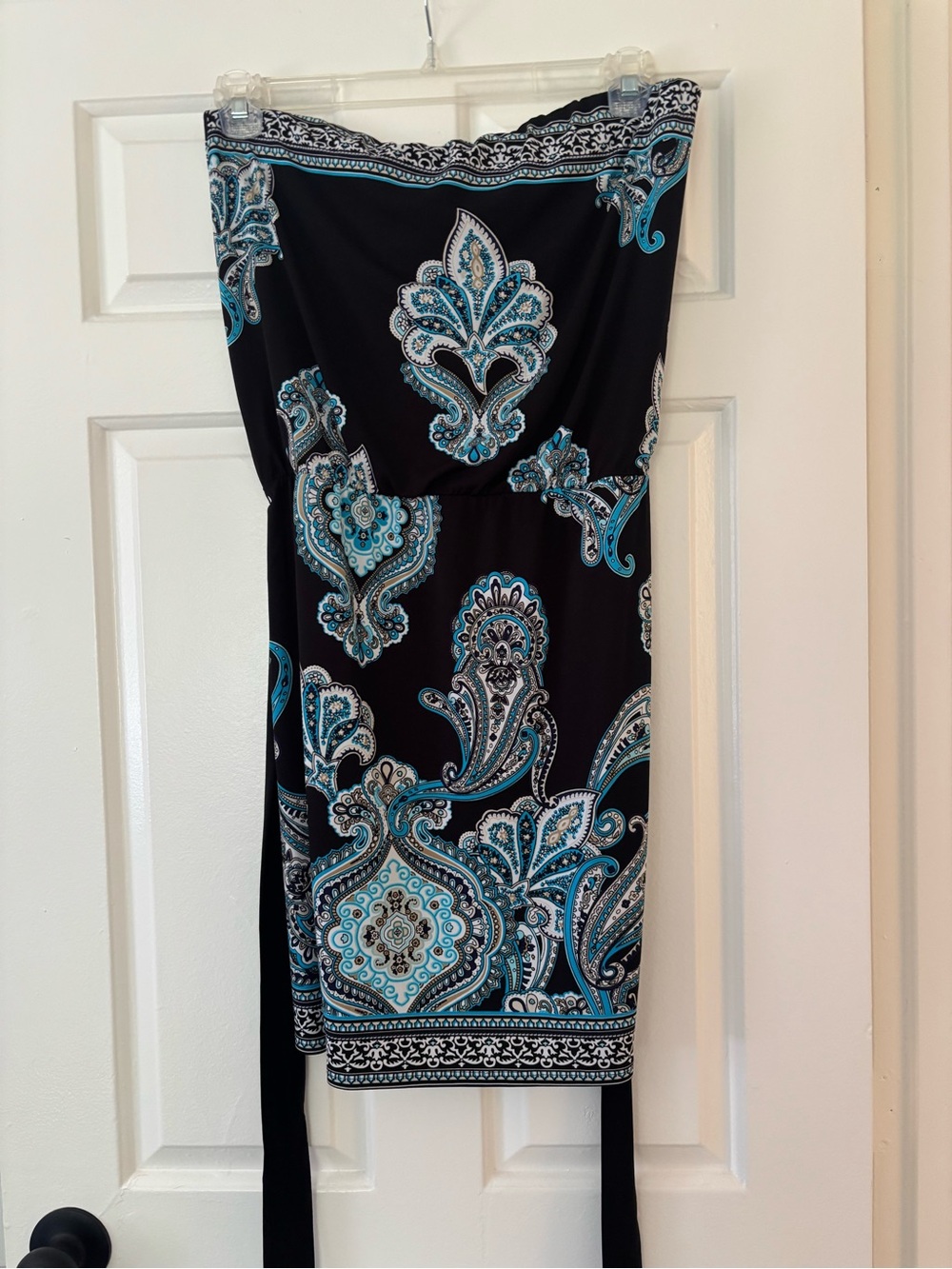 White House Black Market Strapless Paisley Dress - Size L - Like New